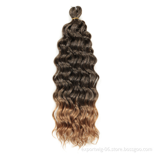 Ocean Wave Braiding Hair Extensions Crochet Braids Synthetic Hair Afro Curl Hawaii Ombre Curly Blonde Water Wave Braid For Women